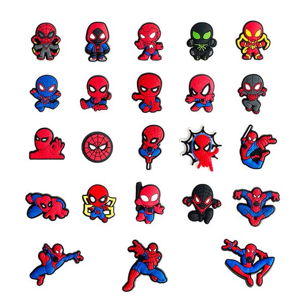 

anime charms wholesale childhood memories super hero red blue funny gift cartoon charms shoe accessories pvc decoration buckle soft rubber c
