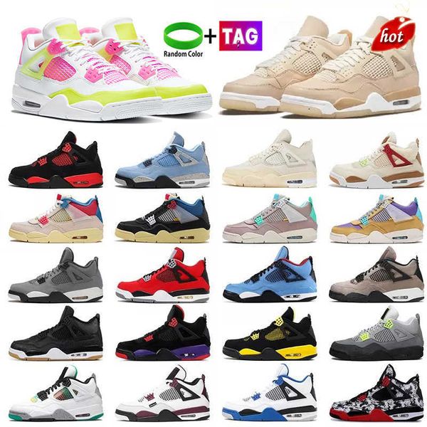 

2023 jumpman og og jumpman 4 4s men women basketball shoes red thunder infrared black cat bred university blue sail cool grey shimmer royalt