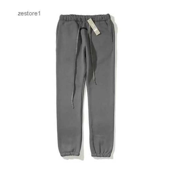 

men's and women's high street brand ess pants glue pressing letter double thread tide leisure plush guard trousers ra7fu8qy 4z88, Black