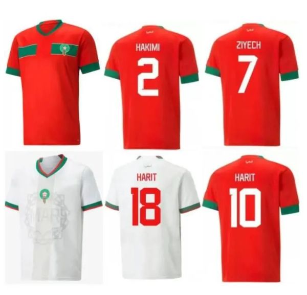 

2022 moroccan soccer jerseys hakimi maillot marocain ziyech en-nesyri football shirts men harit saiss idrissi boufal jersey maroc national t, Black;yellow