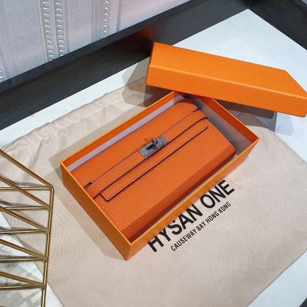 

leather designer wallet female palm pattern long luxury handbag letter coin wallet original plaid clip large capacity, Red;black