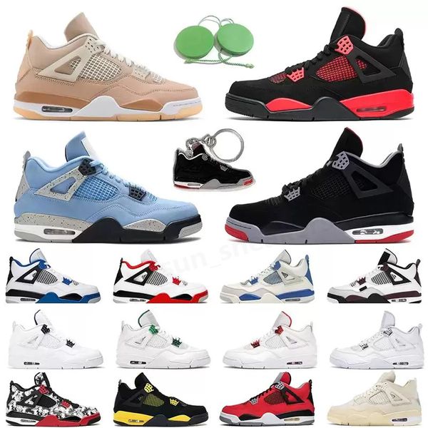 

jumpman 4 4s og mens basketball shoes military black university blue canvas sail oreo red thunder white cement black cat bred sports women s