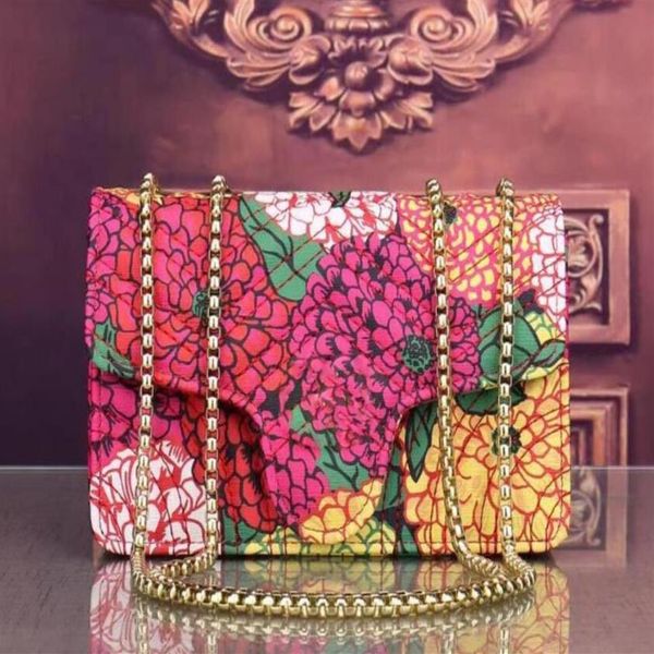 

2021 ladies small shoulder chain messenger bag fashion printing handbag308d