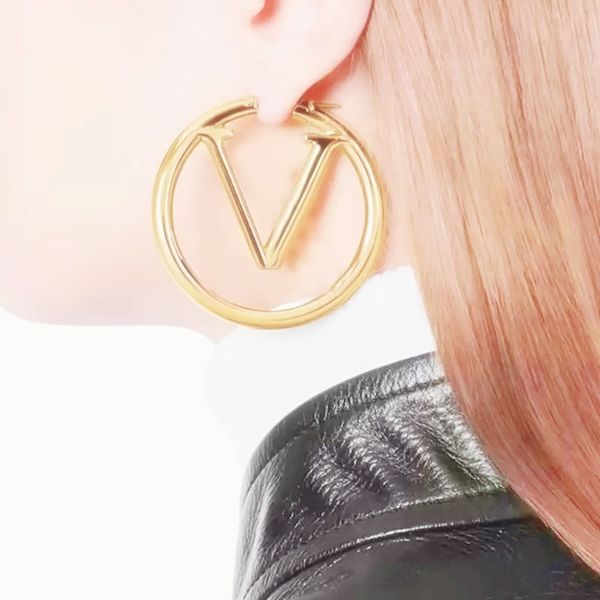 

fashion designer women's earrings classic 18k gold earrings girl's valentine's day jewelry gift 316l stainless steel factory, Golden;silver