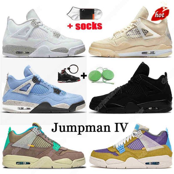 

2023 jumpman og with socks basketball shoes 4 4s mens trainers white oreo university blue black cat desert moss taupe haze womens sneakers