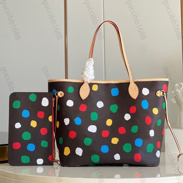 

10a tier medium brown flower shopping bag tote 31cm luxury designers womens real leather cowhide trimmings purse mirror quality handbag canv