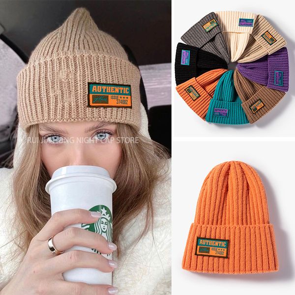 

beanie skull caps beanie winter for women men boys girls crochet skullies hat solid color autumn knitted beanies wild accessories 230104, Blue;gray