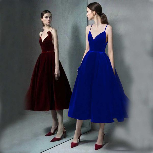 

party dresses bridesmaid dress new fashion temperament celebrity style backless suspender v-neck medium length solid color dress women', White;black