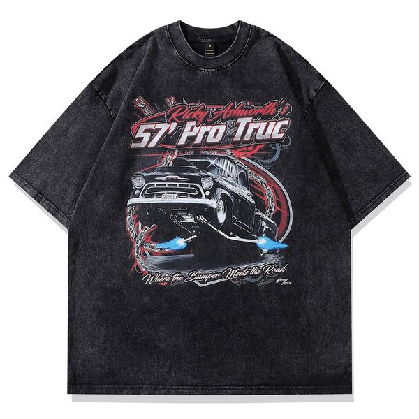 

2023 men plus tees streetwear print graphic hip hop t shirt cotton summer short sleeve t-shirt, Black;brown