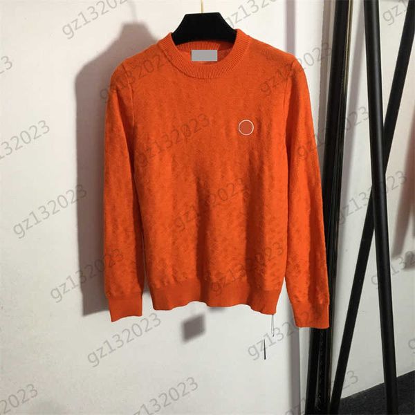 

womens sweater letter jacquard thread crewneck knitted sweater standard natural color long sleeve pullover knitwear 4 colors sweaters for wo, White;black