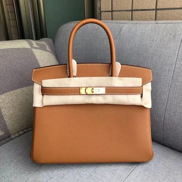 

7a totes berkin bag quality women handmade fashion purse cowhide leather pochette clutchdesigner togo luxury designer handbags imitation bra