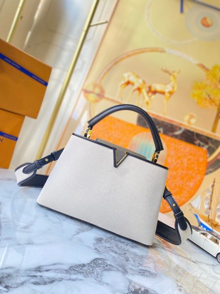 

canvas leather fashion one shoulder bags brand luxury bag designer handbag tote bag cross-body embroidery 2023 winter new purse