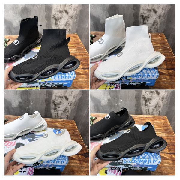 

with box dg dolcly and gabbanaly fabric wave sneakers designer women sock shoes fashion fabric casual shoe canvas runner sport sneaker size, Black