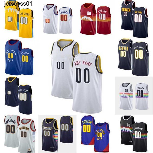 

mens women youth denver''nuggets''custom 6 deandre 5 kentavious caldwell-pope 3 bones hyland 14 ish smith 22 zeke nnaji, Black;red