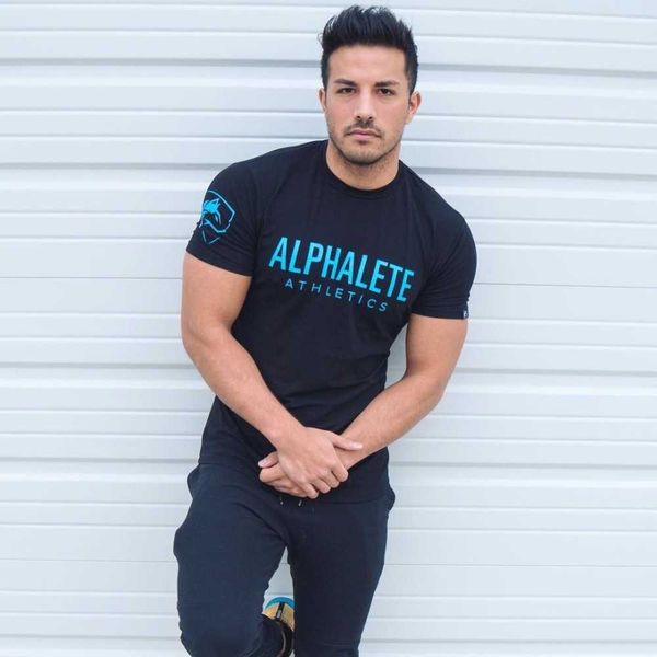 

men's t-shirts 2021 summer mens t shirt fashion streetwear short sleeve gyms fitness bodybuilding workout slim tee cotton clothing t23, White;black