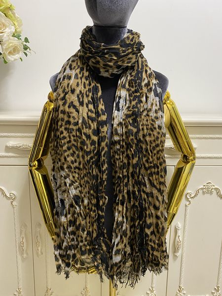 

women's scarf fold style cotton material khaki print letter leopard grain long scarves big size 200cm - 130cm, Blue;gray