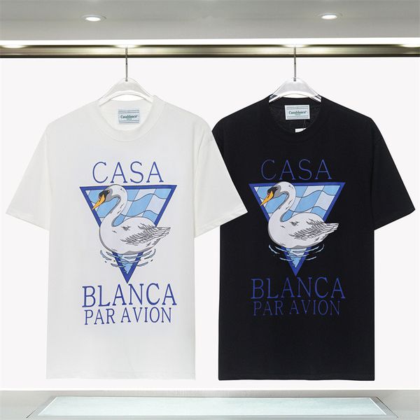 

luxury tshirt men s women designer t shirts short summer fashion casual with brand letter high qualities designers casablanc t-shirt, White;black