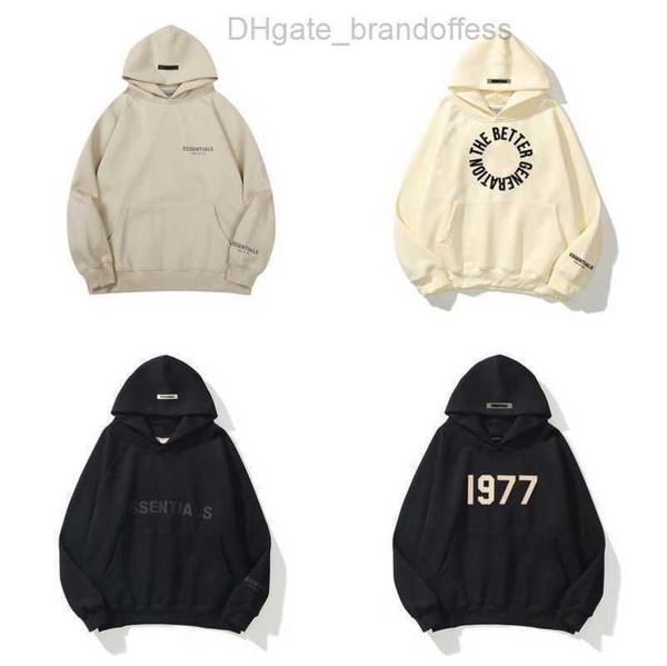 

men's ess sweatshirts luxury jackets hoodies men women letter essentials pullover hooded street hip hop sweatshirt sweater hoodie casua, Black;brown