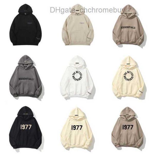 

luxury men's ess sweatshirts jackets hoodies men women letter essentials pullover hooded street hip hop sweatshirt sweater hoodie casua, Black;brown