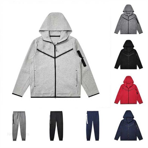 

hoodies thick designer men woman tech fleeces pant sets sports pants jogger trousers tracksuits bottoms techfleeces man joggers 0c7y, Gray