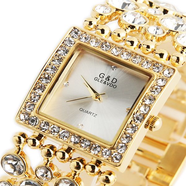 

women s watches g d luxury brand bracelet diamond gold ladies dress watch quartz wristwatches relogio feminino clock gifts 230103, Slivery;golden