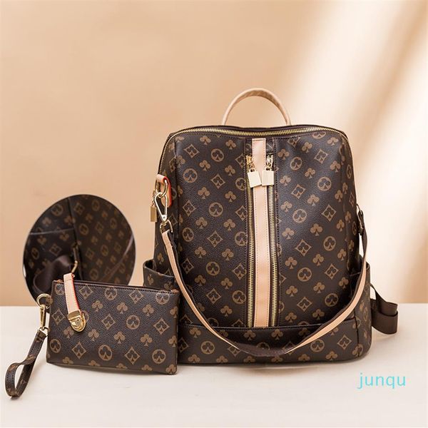 

backpack handbags european and american retro printed large-capacity backpacks are easy to take for multi-purpose travel273p