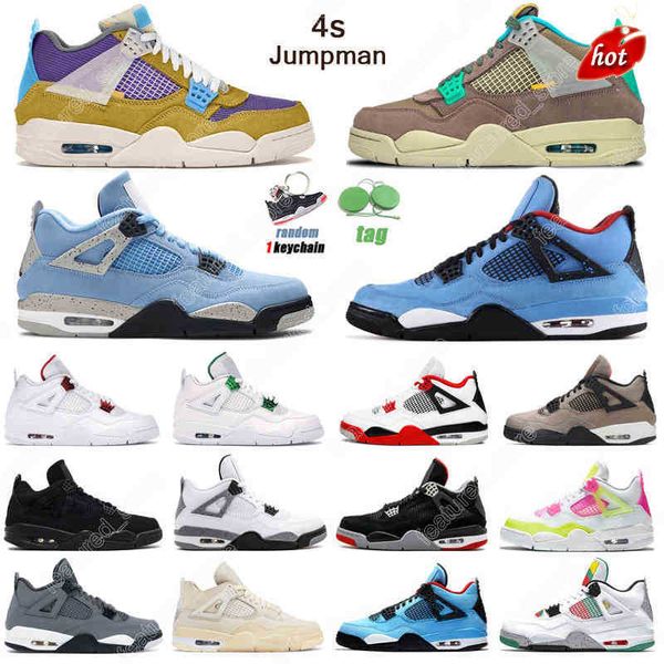 

2023 jumpman og 7-13 4s basketball shoes men women 4 university blue desert moss taupe haze pure money red metallic thunder mens trainers sp, Black