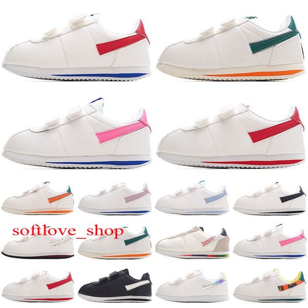 

sneakers kids shoes casual footwear autumn forrest gump soft sole grinding sticker boys girls white e5277, Black