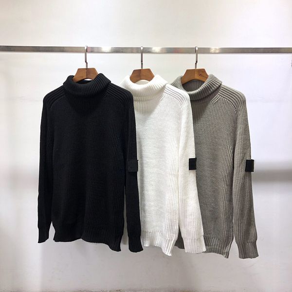 

mens turtle neck sweaters womens fashion sweatshirts casual loose long sleeve classic pattern sweater street style hoodies 23ss, White;black