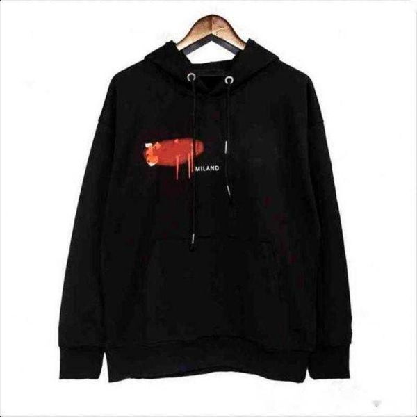 

22s men's hoodie hoodies palms palmangel city designer limited inkjet graffiti letter printing men's women's sailboat long-sl, Black