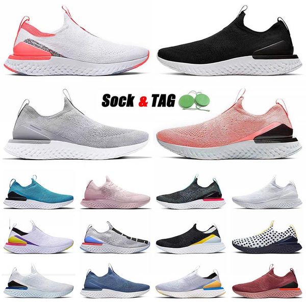 

luxury epic react mens womens fly knit v2 jogging running shoes bright orange white black light grey burgundy sea mist blue purple pewter sn