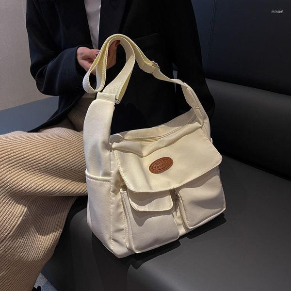 

bag women's fashion canvas messenger bags tide brand ladies leisure shoulder large capacity simple girls commuter for women