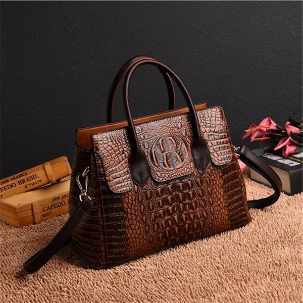 

2020 crocodile leather women bag handbags quality lady embossing shoulder crossbody bags tote women messenger bag299m