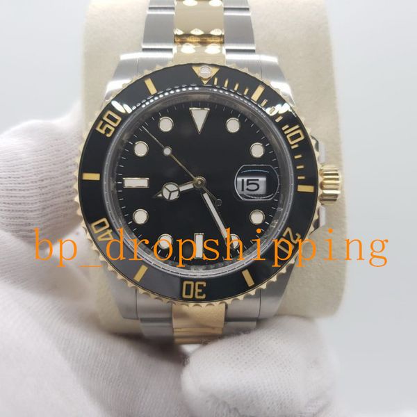 

nf factory v5 mens watch black dial 40mm automatic 2813 movement stianless steel ref.116613 men retro luminous mechanical vintage men's, Slivery;brown