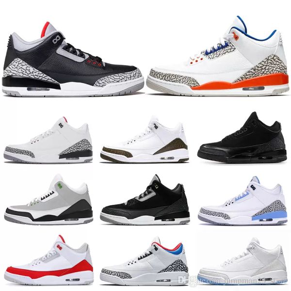 

jumpman 3 men basketball shoes 3s black cat cool grey pine green varsity royal hall mens trainer sports sneakers size 36-47