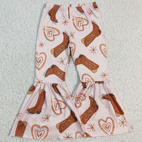 

new design baby girl pants boutique kids trousers girls bell bottoms milk silk clothing toddler kid long pant wholesale bulk, Blue