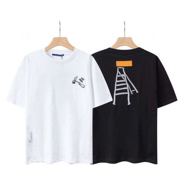 

men's plus tees & polos round neck embroidered and printed polar style summer wear with street pure cotton efe e2f, Black;brown