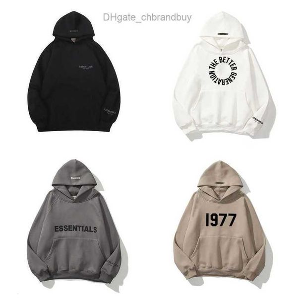 

luxury men's essentials sweatshirts jackets hoodies ess men women letter pullover hooded street hip hop sweatshirt sweater hoodie casua, Black;brown
