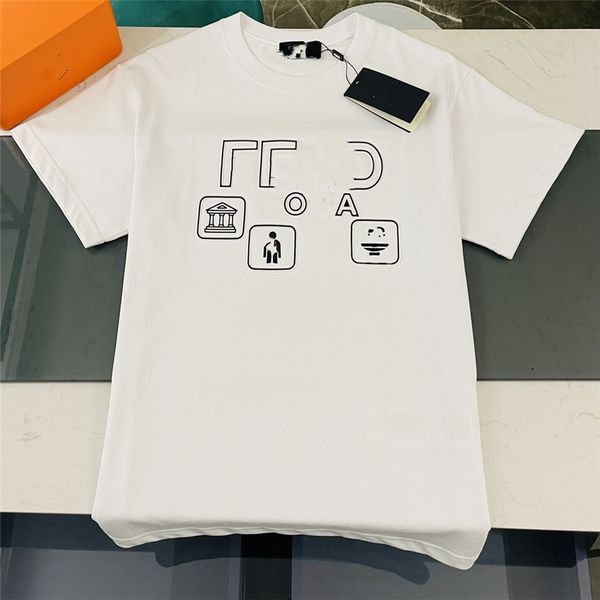 

men's t-shirt 2023 men's t-shirts fendyity fashion cotton soft wrinkle resistant printed letter casual student short sleeve 01-06, White;black