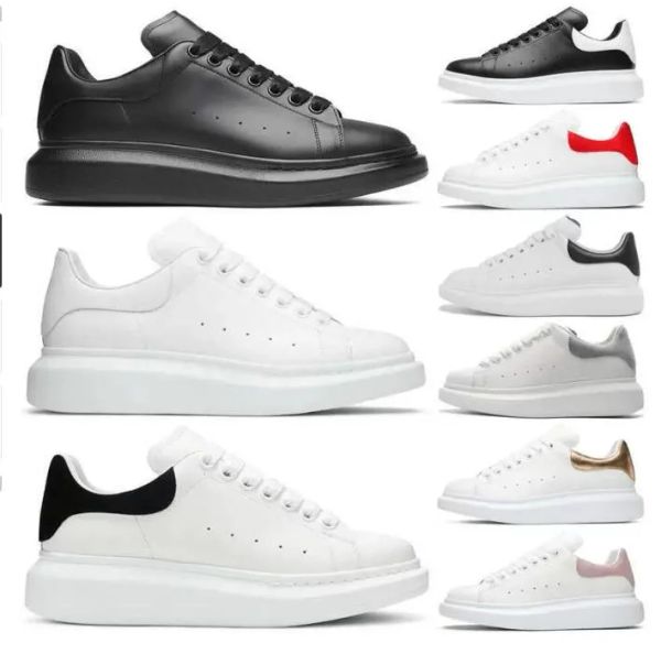 

2022 oversized lace up casual shoes flat platform white black sole leather luxury velvet suede women espadrilles sneakers men's women&#