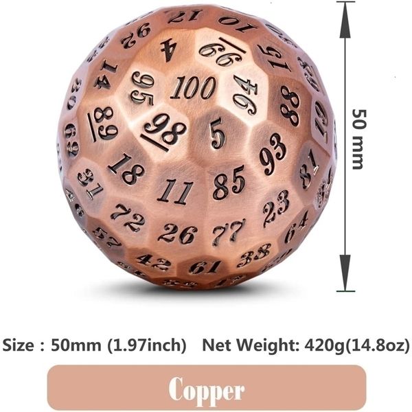 

learning toys puzzle game cthulhu role playing dice metal case d100 50mm single 100 sided polyhedral 230103