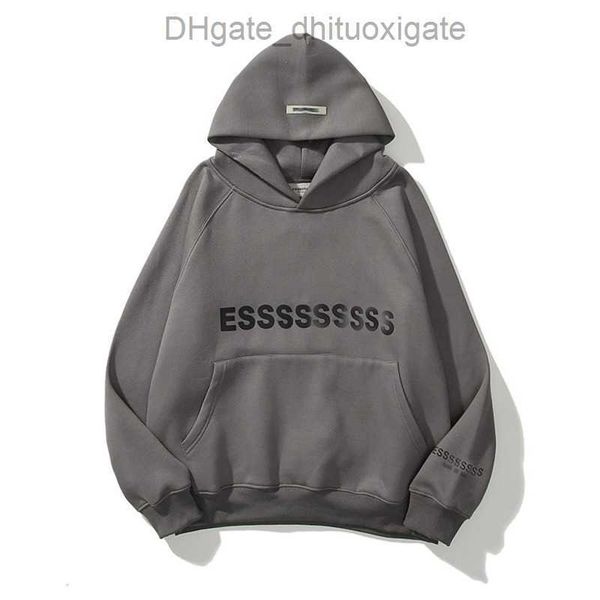 

sweatshirts men's essentials luxury jackets ess hoodies men women chest letter pullover loose hooded sweatshirt sweater casual hoodie, Black;brown