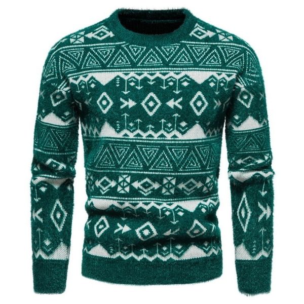 

men's sweaters christmas oversize knit pull homme male knitted pullover jumper casual festival streetwear 230105, White;black
