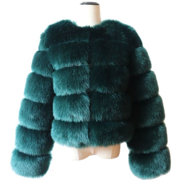 

women's leather faux hjqjljls long sleeve fur coat winter women fashion thick warm fuzzy outerwear female grayblack fake jacket 230105, Black