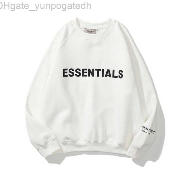

ess luxury sweatshirts jackets men's hoodies men women essentials chest letter sweater sportswear hooded casual pullover couple jacket, Black