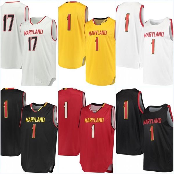 

custom maryland terrapins #25 jalen smith #2 aaron wiggins #1 anthony cowan jr #5 eric ayala #11 darryl morsell #24 donta scott college 230f, Black
