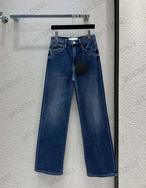 

jeans women high waist straight wide leg denim pant elastic fabric pull up the waistline fashion slimming trousers brand designer baggy jean, Blue