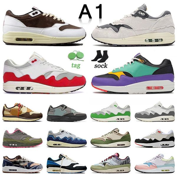 

vintage 1 87 mens running shoes patta waves 1s 87s bandana cactus jack dirty denim protection pack ironstone oregon duck sneakers men women