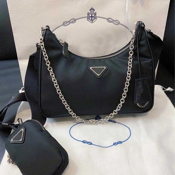 

designers nylon hobo women crossbody bag luxurys black triangle brand wallet fashion purses europe and america 2023 ladies top