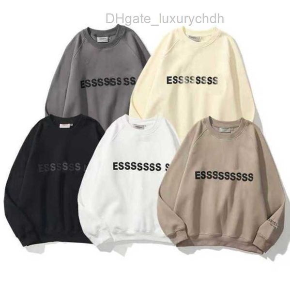 

men's luxury essentials sweatshirts jackets ess hoodies men women chest letter pullover loose hooded sweatshirt sweater casual hoodie, Black
